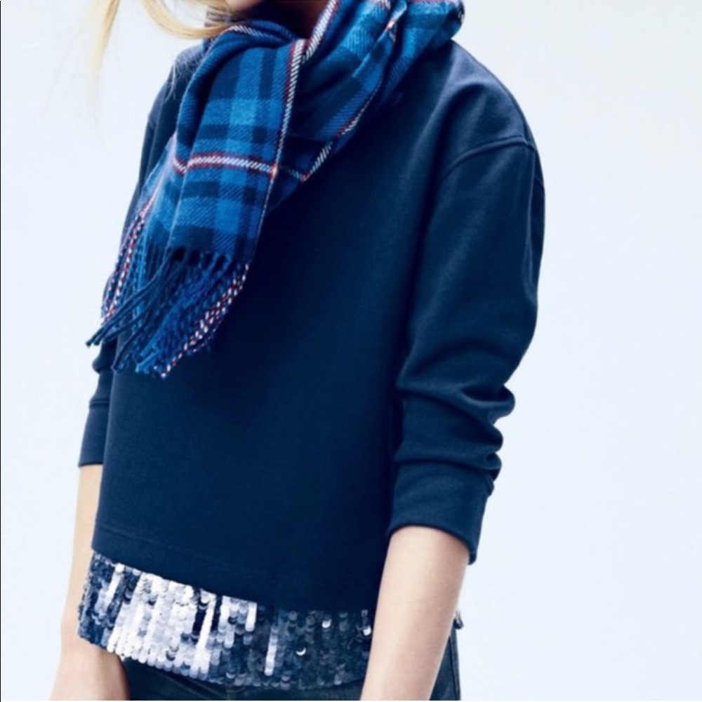 J. Crew sequined trim sweater